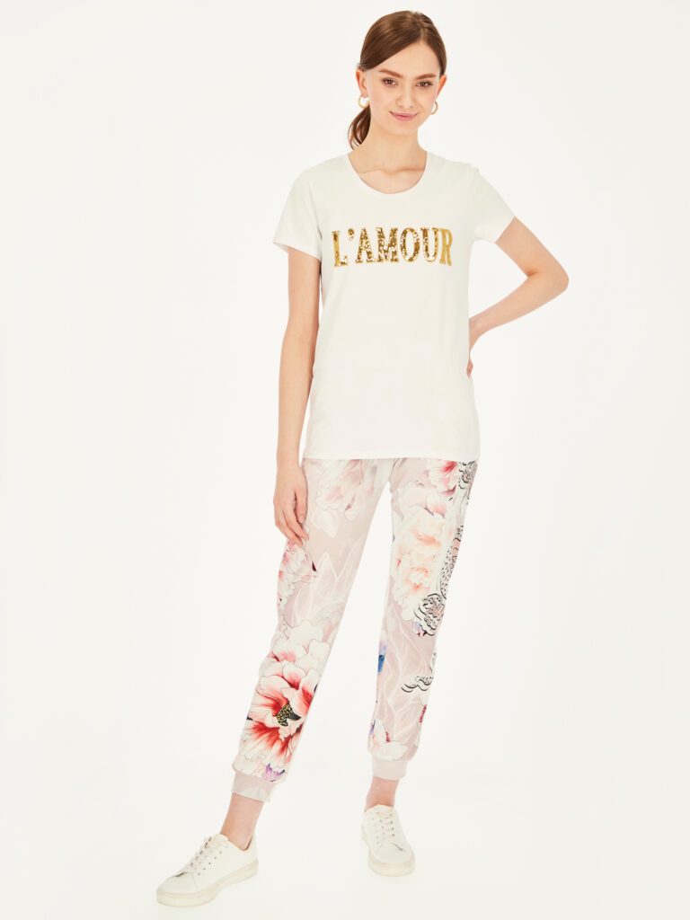 T-shirt Lamour biały
